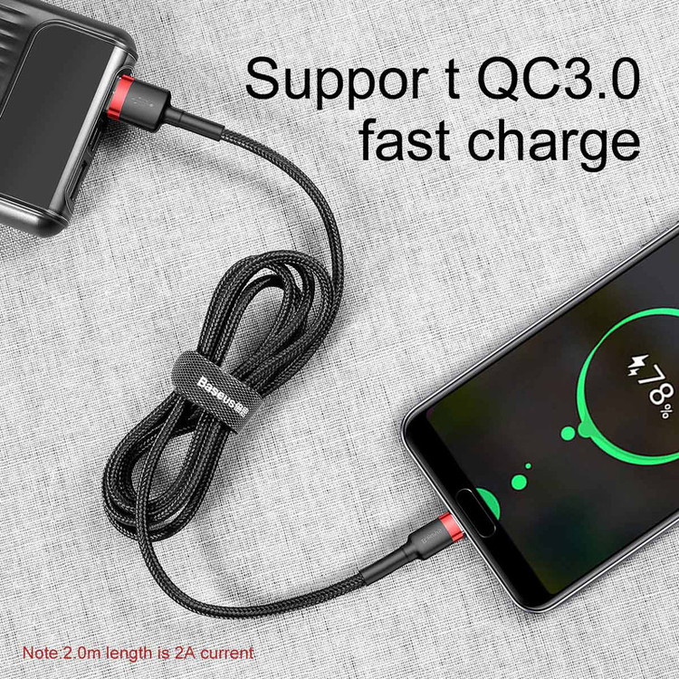 کابل تبدیل USB به USB-C باسئوس مدل CATKLF-C91 Cafule طول 2 متر