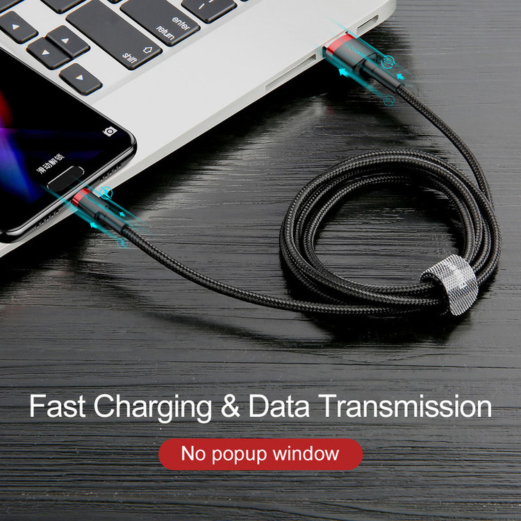 کابل تبدیل USB به USB-C باسئوس مدل CATKLF-C91 Cafule طول 2 متر
