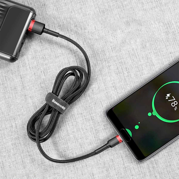 کابل تبدیل USB به USB-C باسئوس مدل CATKLF-C91 Cafule طول 2 متر