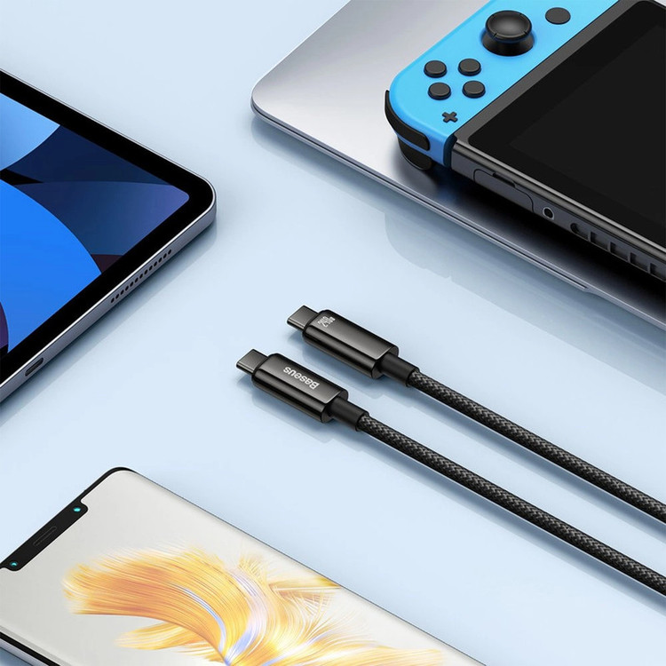 کابل تبدیل USB-C باسئوس مدل (TUNGSTEN (240W طول 1 متر