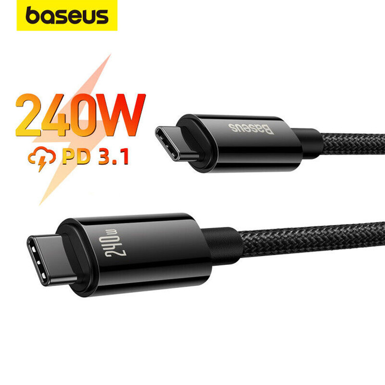کابل تبدیل USB-C باسئوس مدل (TUNGSTEN (240W طول 1 متر