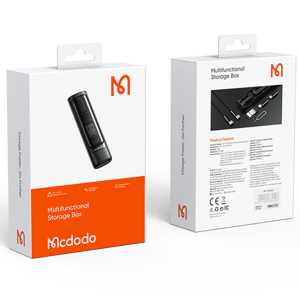 کابل تبدیل USB-C/USB به لایتنینگ/USB-C/MicroUSB مکدودو مدل WF-1720 طول 0.3 متر