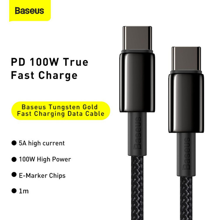 کابل تبدیل USB-C باسئوس مدل Tungsten طول 1 متر