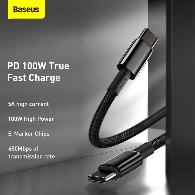 کابل تبدیل USB-C باسئوس مدل Tungsten طول 1 متر