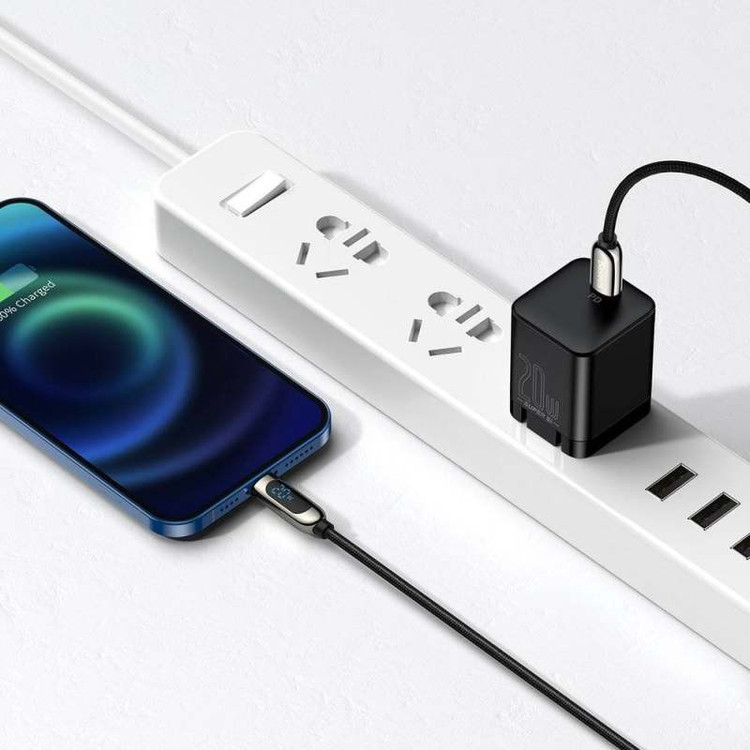 کابل تبدیل USB-C به لایتنینگ باسئوس مدل CATLSK 20W PD طول 1 متر
