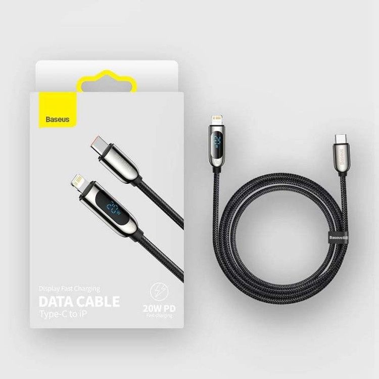 کابل تبدیل USB-C به لایتنینگ باسئوس مدل CATLSK 20W PD طول 1 متر