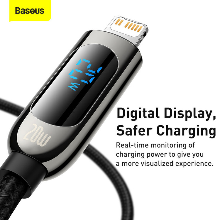 کابل تبدیل USB-C به لایتنینگ باسئوس مدل CATLSK 20W PD طول 1 متر