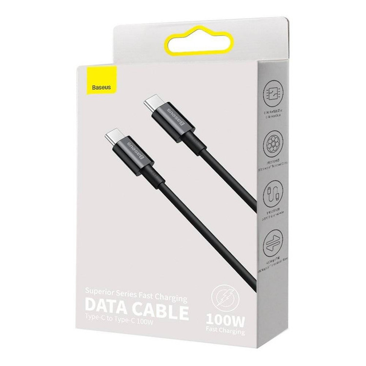 کابل USB-C به USB-C باسئوس مدل Superior-100W طول 1 متر