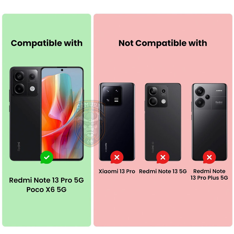 کاور سامورایی مدل AF مناسب برای گوشی موبایل شیائومی Redmi Note 13 Pro 5G / Poco X6 5G