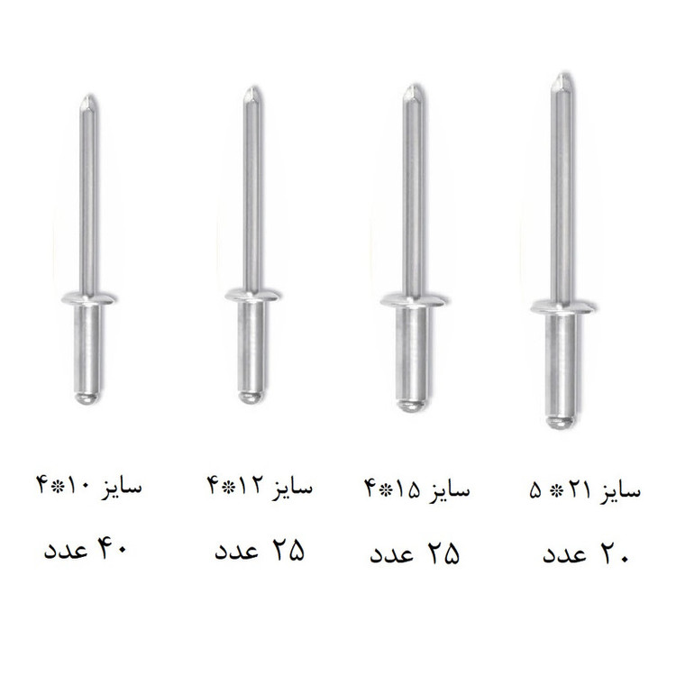 میخ پرچ مدل Rivert-110 مجموعه 110 عددی
