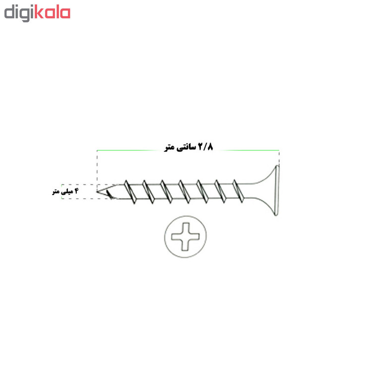 پیچ ام دی اف کد SAH28 بسته 100 عددی