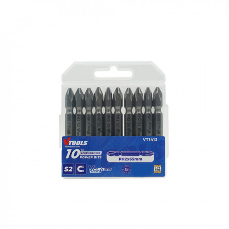 سری پیچ گوشتی دو سر چهار سو وی تولز مدل VT1413 بسته 10 عددی