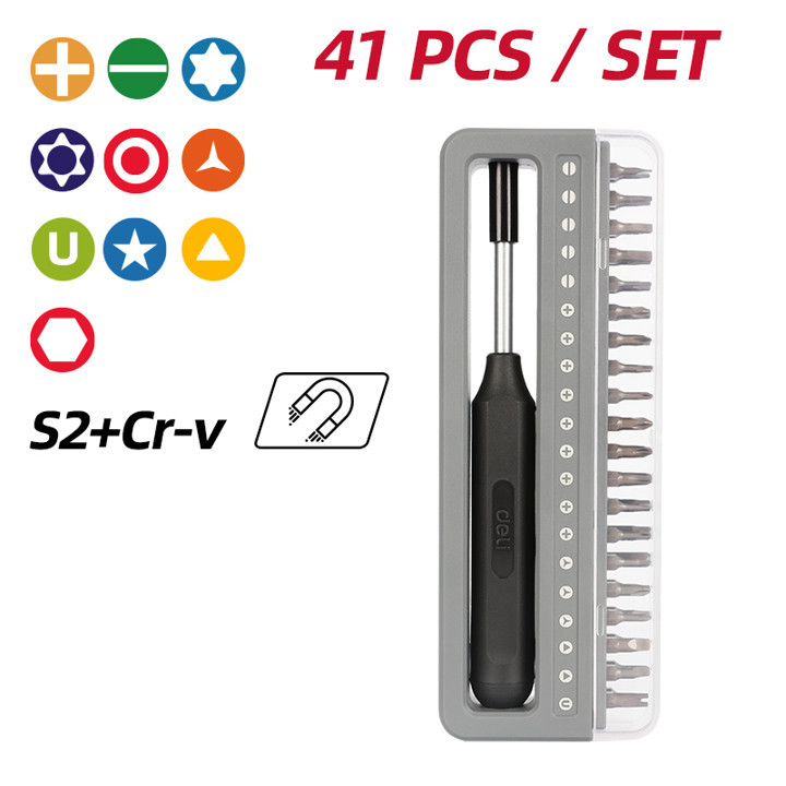 پیچ گوشتی دلی مدل DL241041 بسته 41 عددی