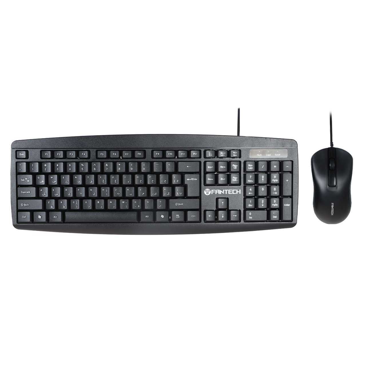 کیبورد و ماوس باسیم FANTECH مدل COMBO KM-100 - مشکی (گارانتی متین)