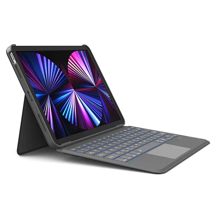 کاور کیبورد دار مغناطیسی بی سیم 10.5 و iPad 10.2 اینچ Wiwu مدل Combo - خاکستری MN