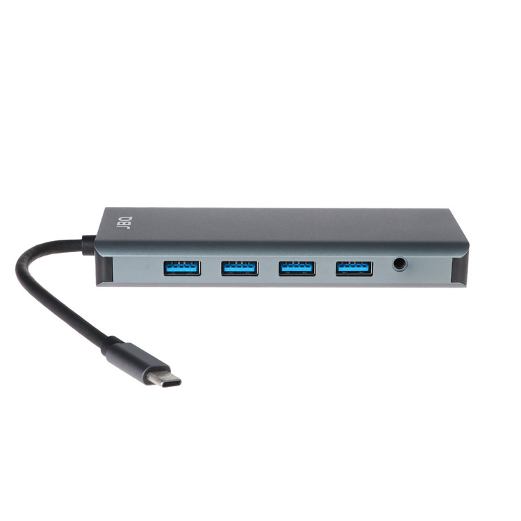 هاب 12 پورت JBQ Type-C مدل HD-1201 - خاکستری (گارانتی یکساله رصاصی)