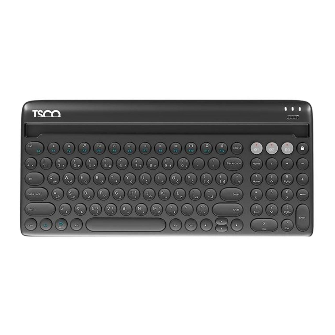کیبورد بی سیم TSCO مدل TK 7322BT - مشکی