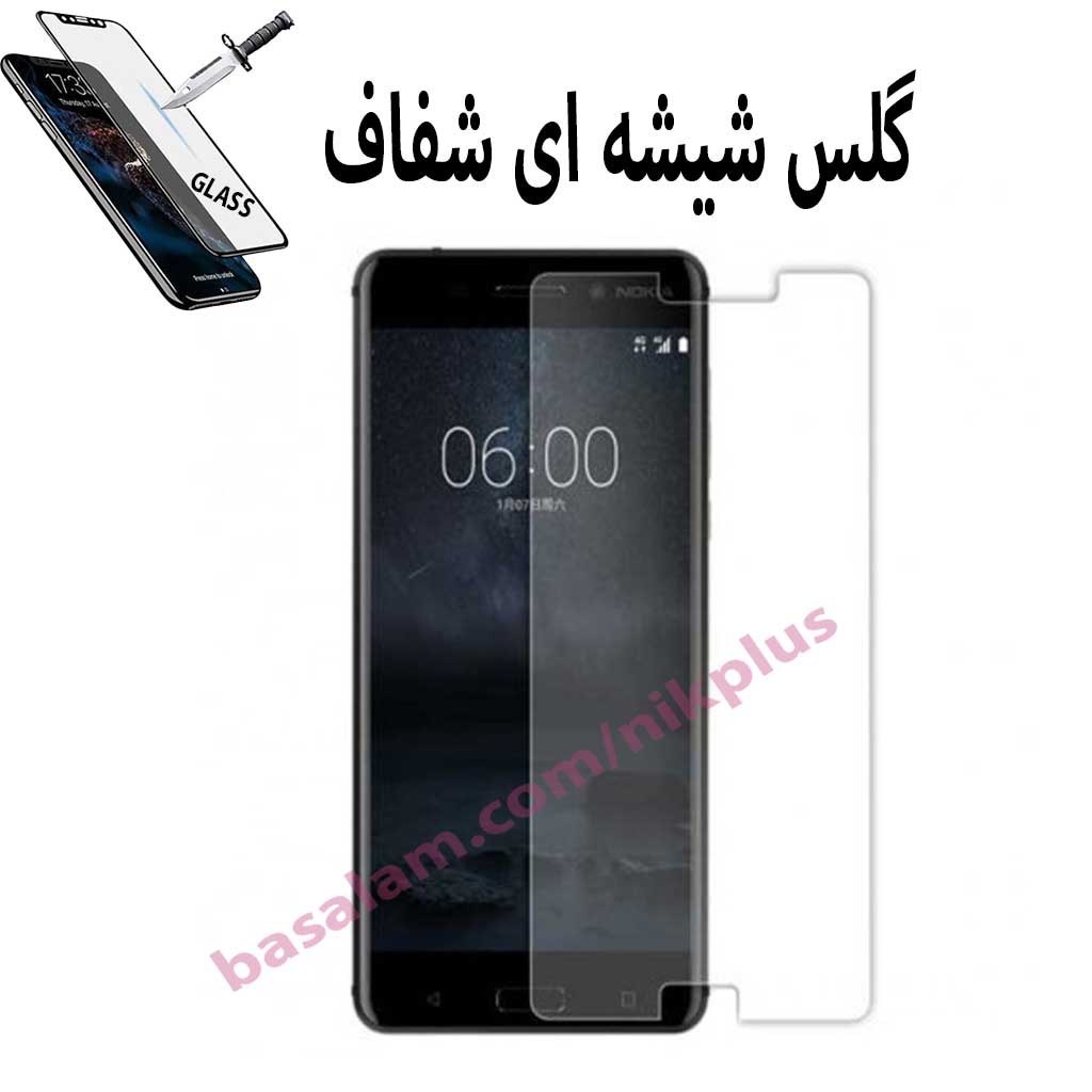 گلس شیشه ای شفاف گوشی نوکیا8-ضدخش nokia8