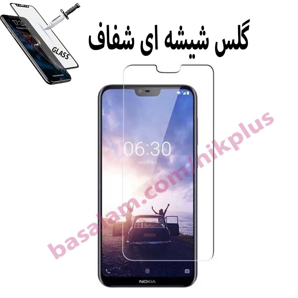 گلس شیشه ای شفاف گوشی نوکیا6.1پلاس-ضدخش nokia6.1plus