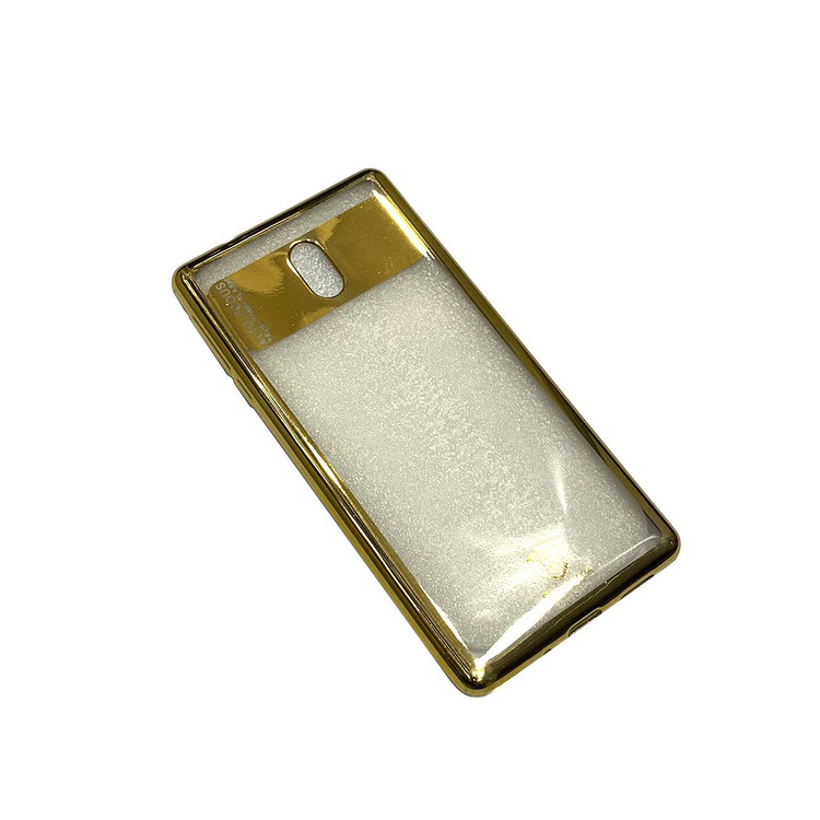 قاب موبایل نوکیا Nokia3-nokia3 .مدل ژله ای دورطلایی