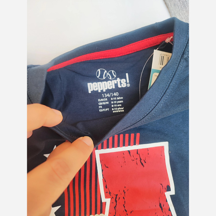 تیشرت بچگانه نخی پیپرتس آلمان آستین کوتاه یقه گرد ضد حساسیت