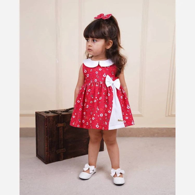 سارافون نوزادی دخترانه به همراه گیره مو