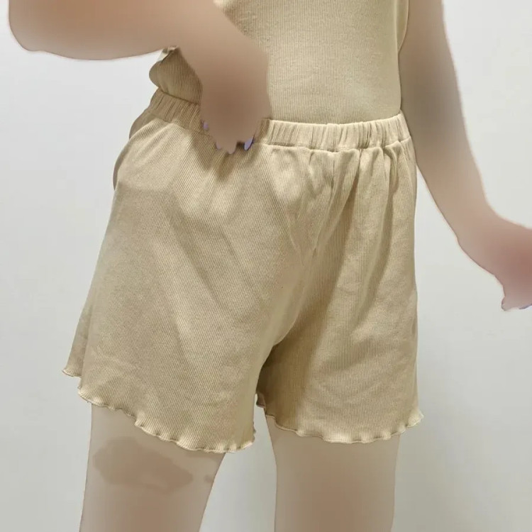 شورتک کبریتی زنانه کد 1190 طرح عروسکی فانتزی کمر کشی پنبه ای نرم (2)