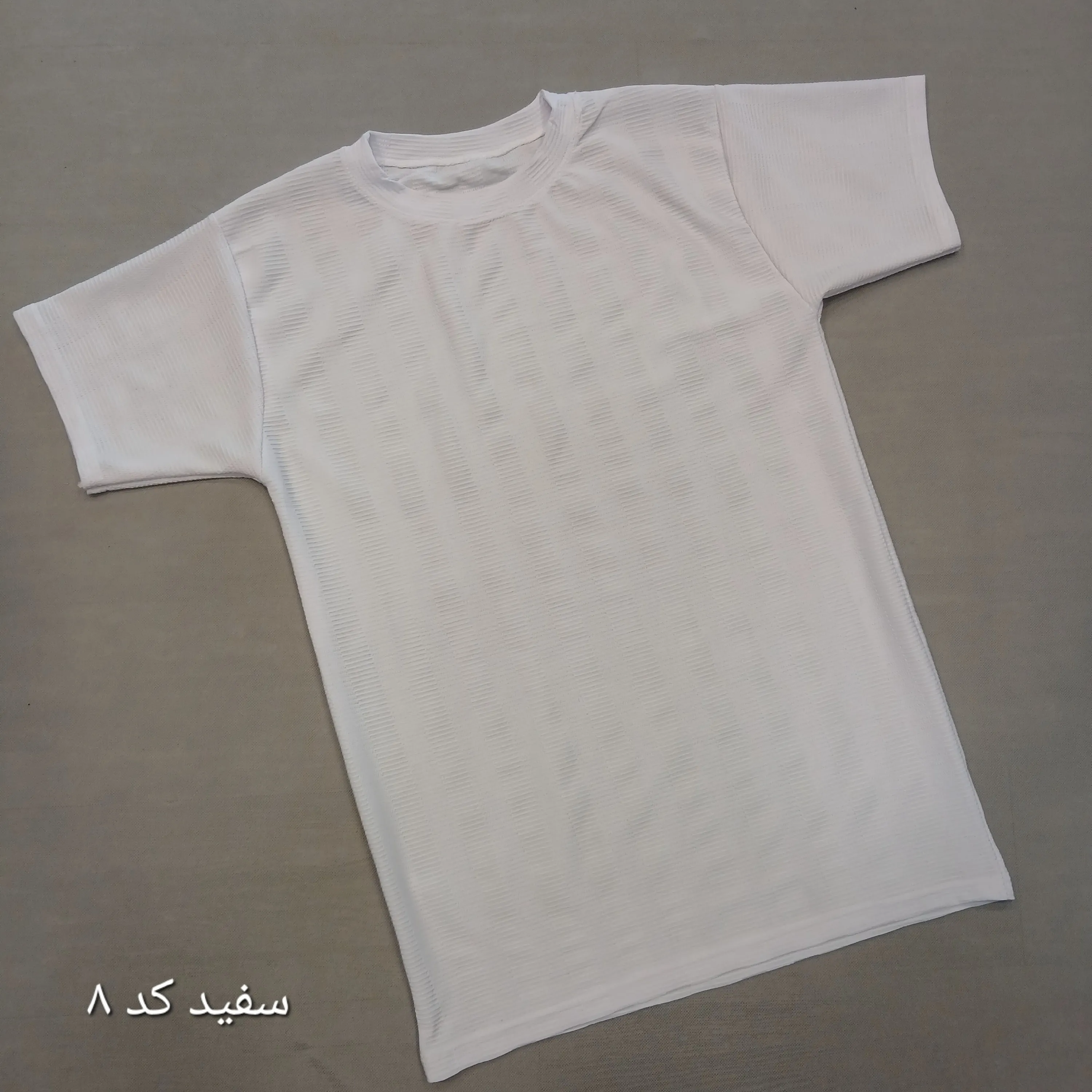 تیشرت مردانه نخی ساده طرح بیسکویتی خنک و لطیف (2)