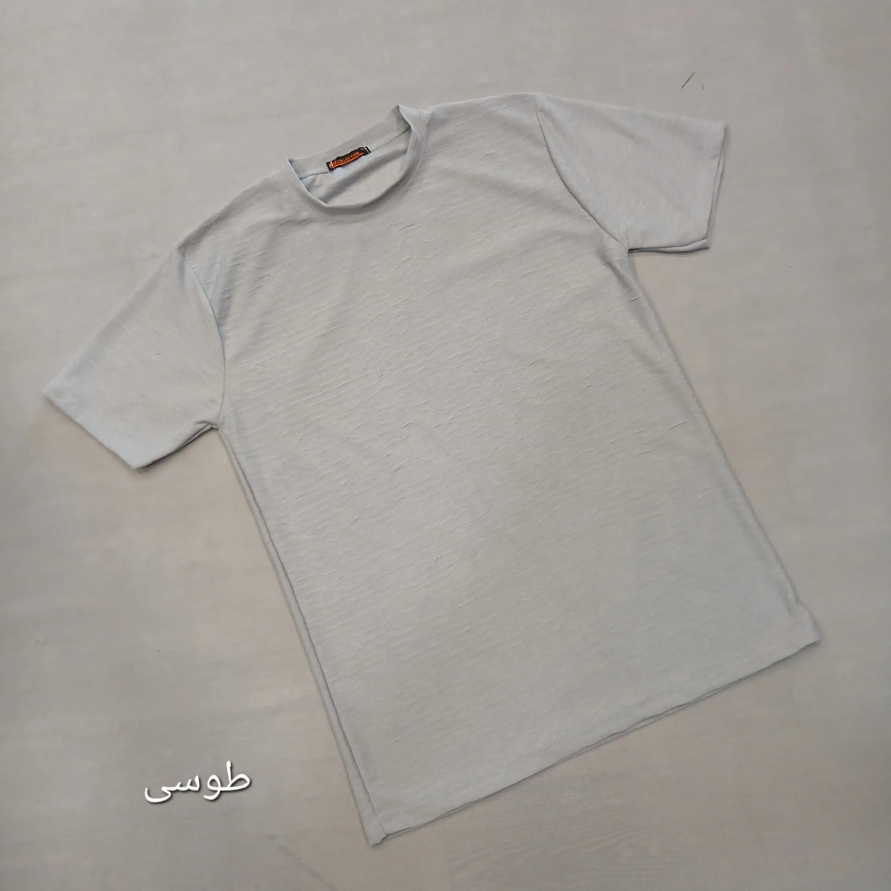 تیشرت مردانه نخی ساده طرح بیسکویتی خنک و لطیف (2)