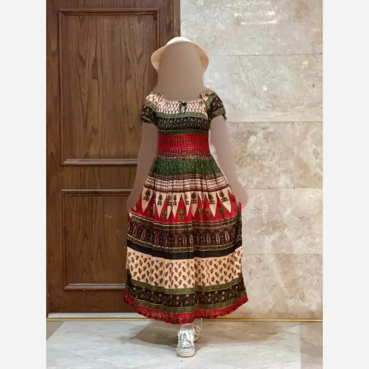 پیراهن کریشه هندی نخ کریشه هند فری سایز (2)