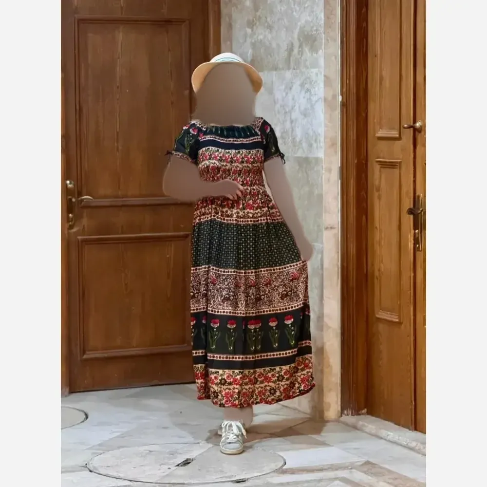 پیراهن کریشه هندی نخ کریشه هند فری سایز (2)
