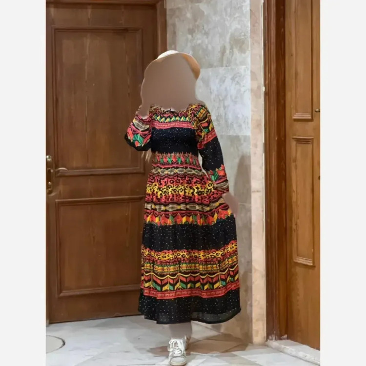 پیراهن کریشه هندی نخ کریشه هند فری سایز (2)