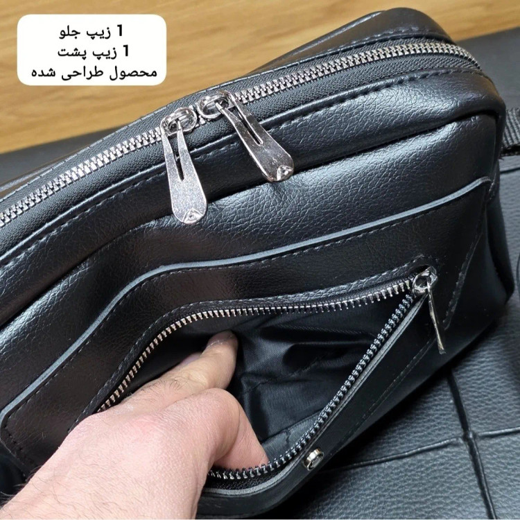 کیف دستی دوشی پاسپورتی مونت بلانک چرم خارجی درجه یک (2)