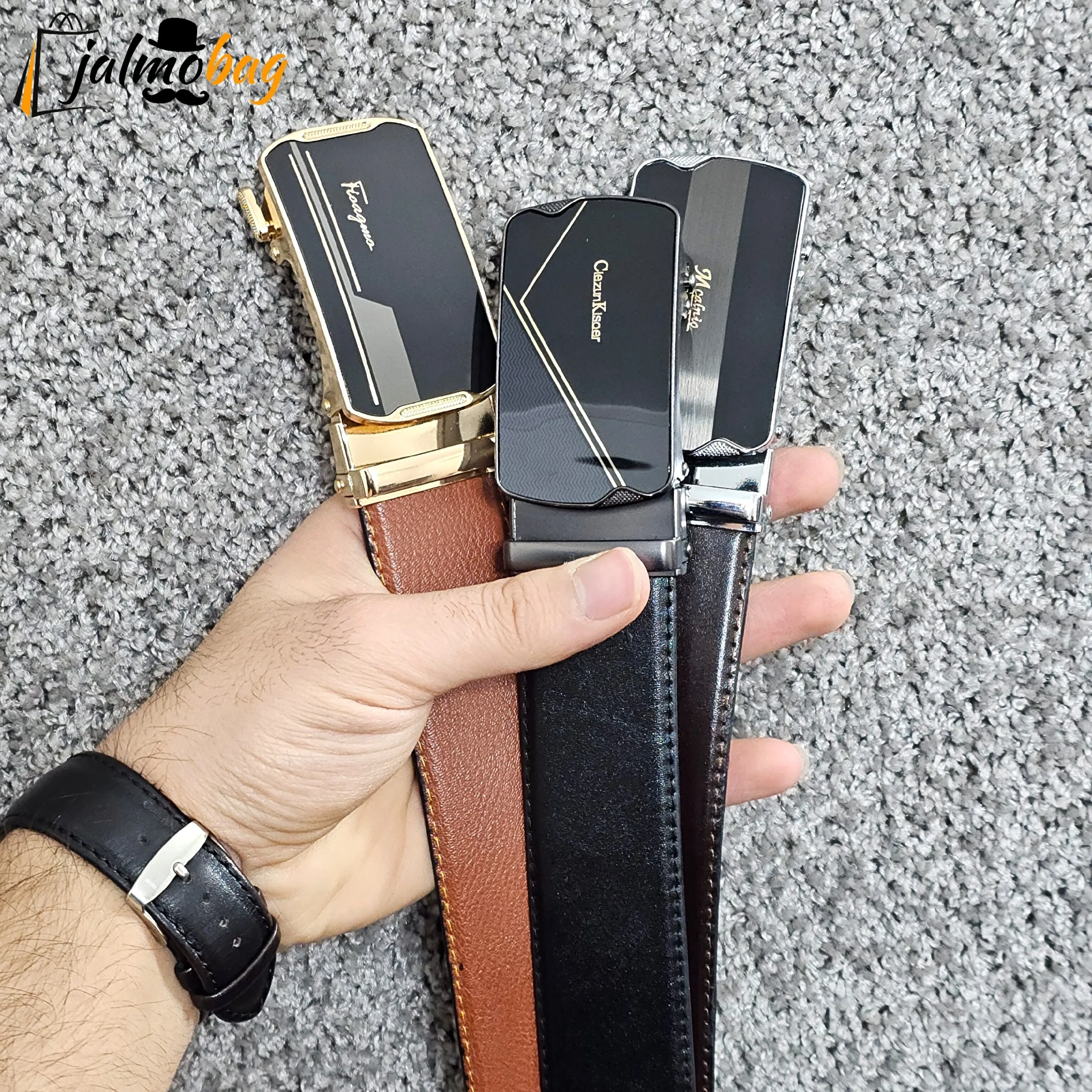 کمربند ریلی چرمی 3.5 سانت طول 125 سانتی متر (3)