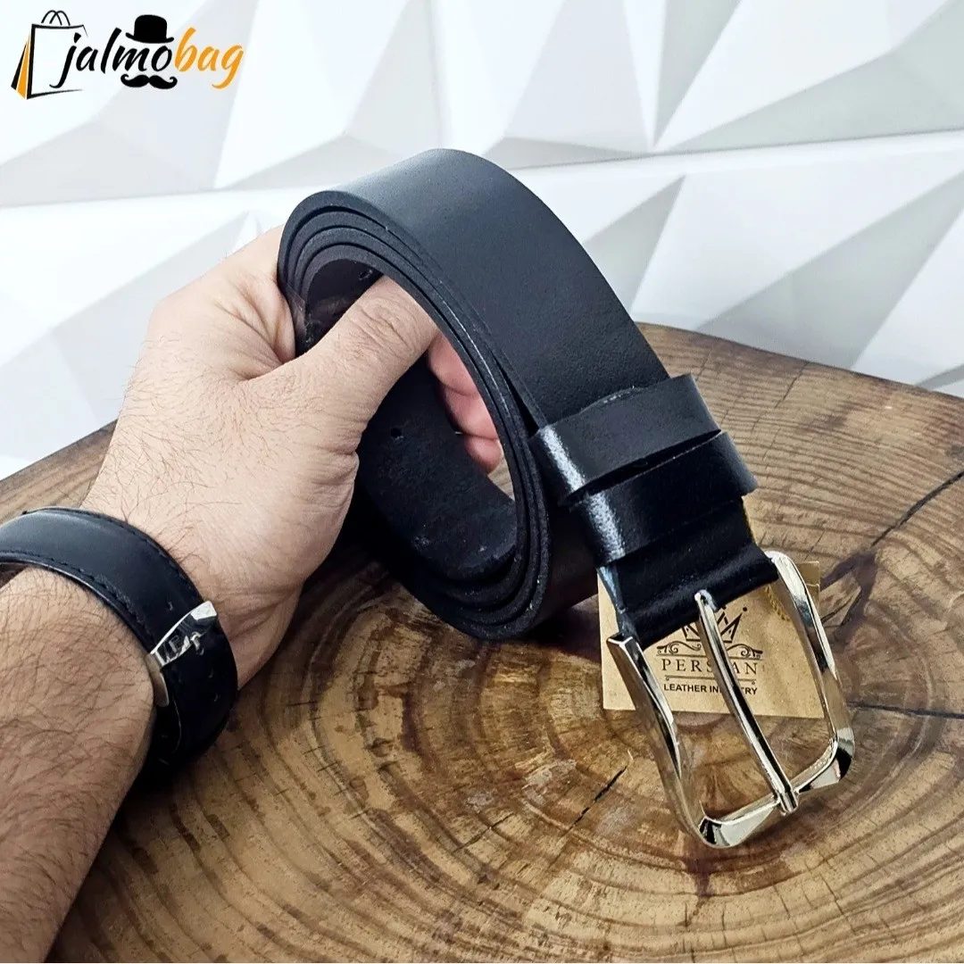کمربند چرم طبیعی گاوی زبانهدار 3.5 سانت طول 125 سانتیمتر (2)