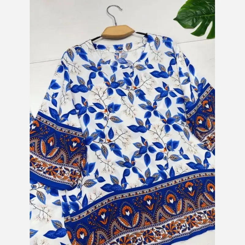 بلوز و شلوار نخی شیوان 7594 (2)