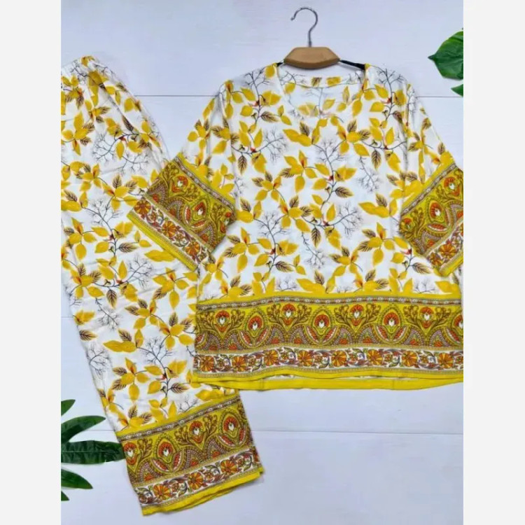 بلوز و شلوار نخی شیوان 7594 (2)