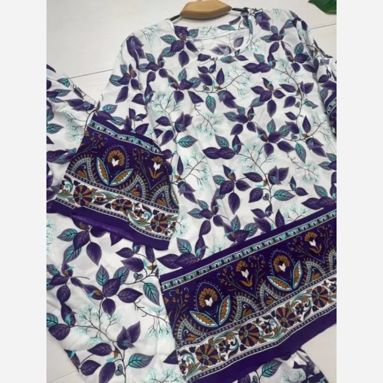 بلوز و شلوار نخی شیوان 7594 (2)