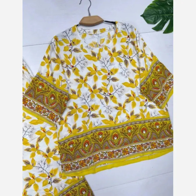 بلوز و شلوار نخی شیوان 7594 (2)