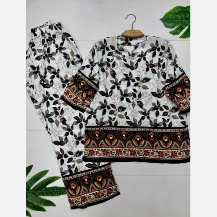 بلوز و شلوار نخی شیوان 7594 (2)