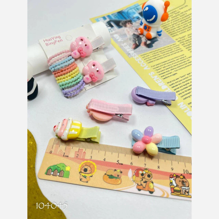 پک کش و گیره مو دخترانه (12 عدد کش و 2 عدد گیره انبری) (2)