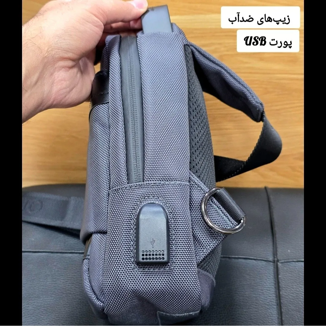 بادی بگ مردانه وارداتی برزنتی جیتو مدل JITUO ضدآب با پورت USB (2)