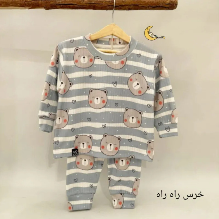 بلوز و شلوار راحتی بچگانه کبریتی طرح حیوانات برند کوالا (2)