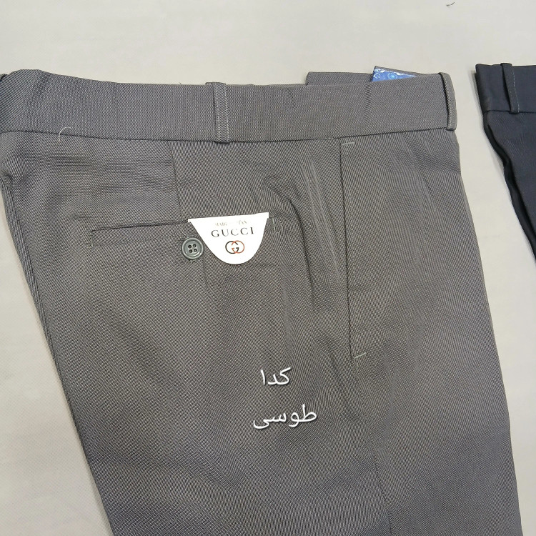 شلوار پارچهای مردانه نخی سایز 42 تا 54 رنگ طوسی و مشکی و زغالی (2)