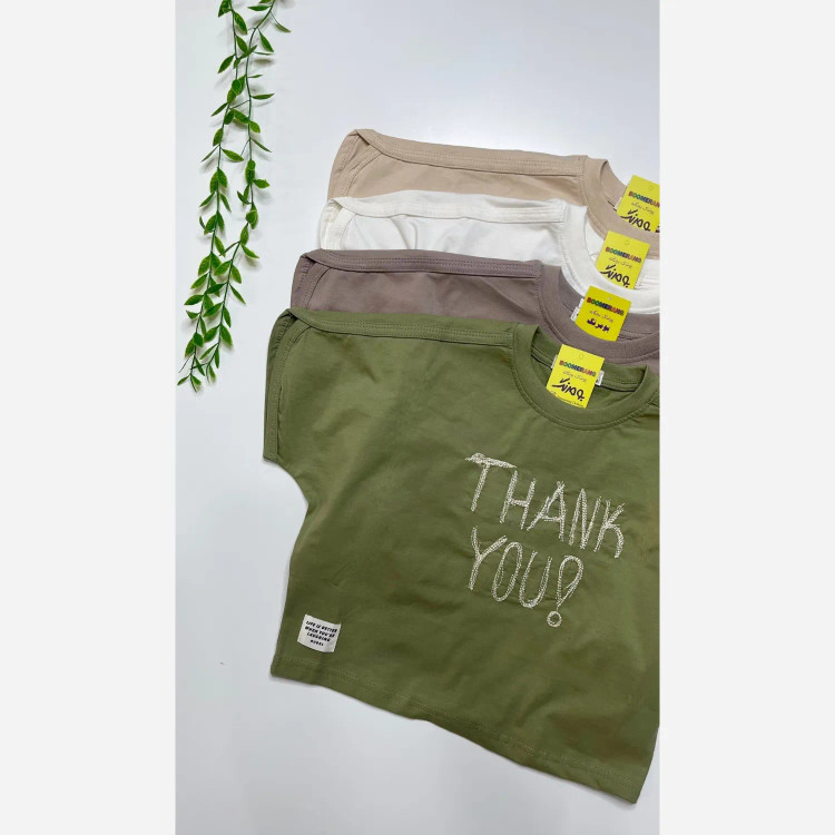 تیشرت اورسایز دخترانه طرح thankyou (2)
