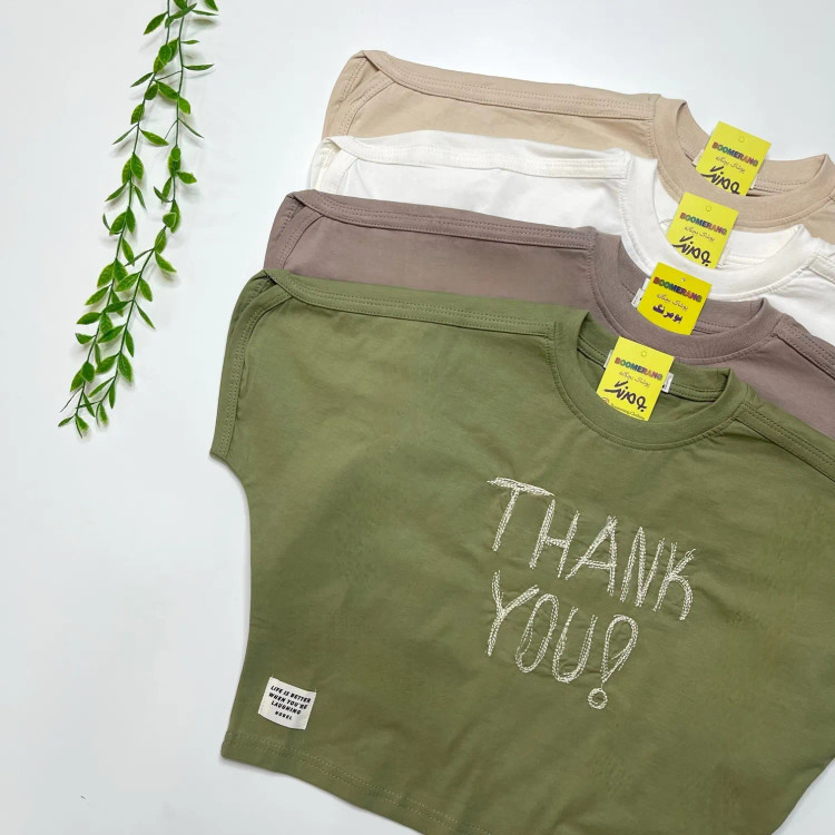تیشرت اورسایز دخترانه طرح thankyou (2)