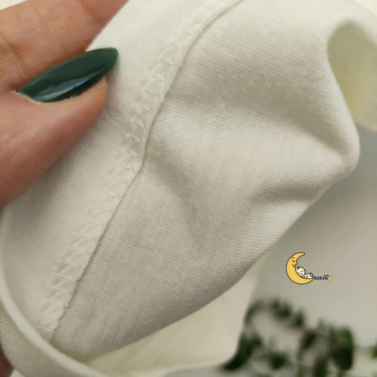 تیشرت نخی پنبهای تک رنگ سفید شیری بچگانه مناسب 3 تا 12 سال (2)