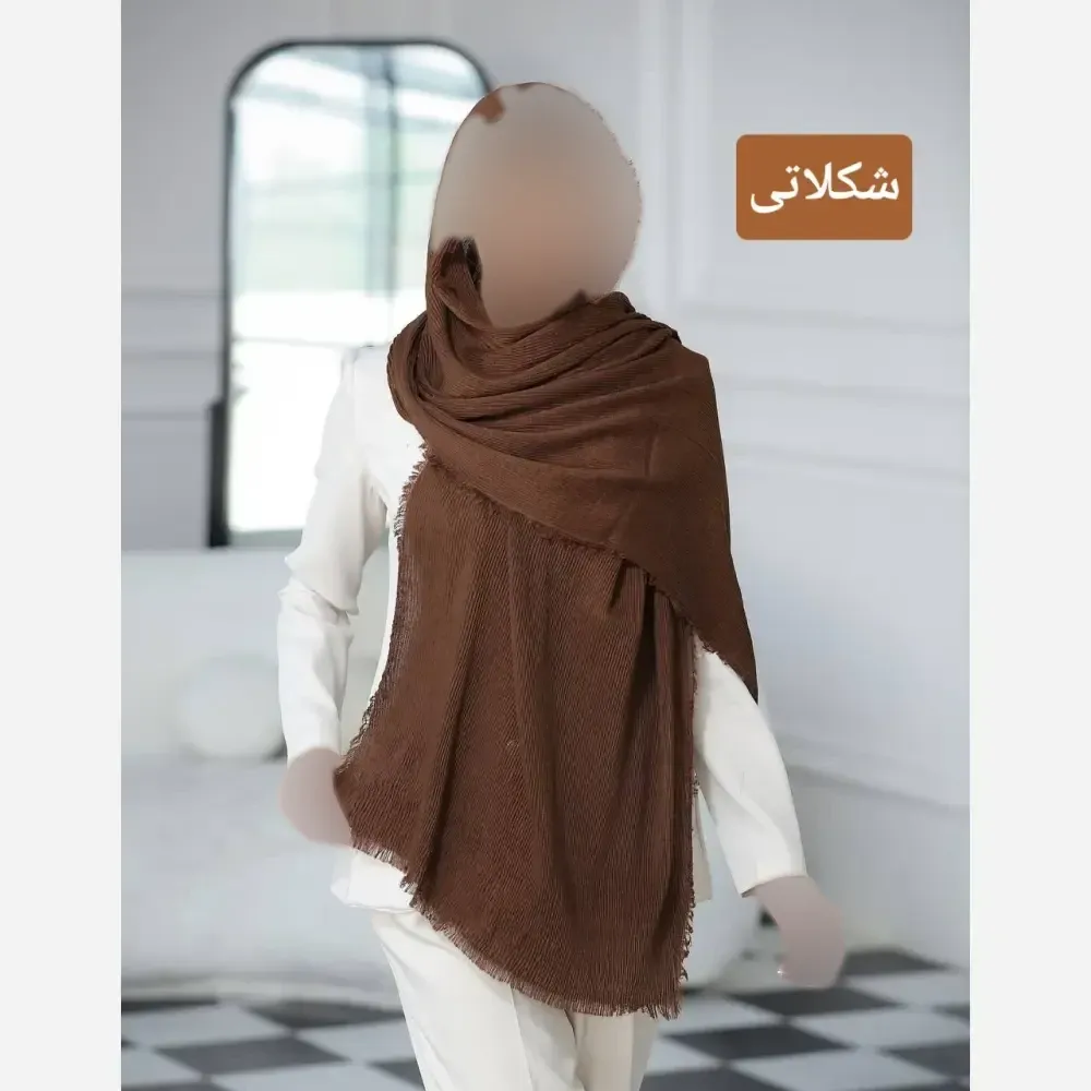 شال نخی برشکا ریزپلیسه قواره بلند تابستانی (2)