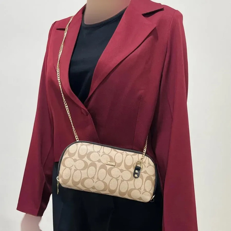 کیف دستی و دوشی زنانه چرم صنعتی طرح دار کد 1381 (2)