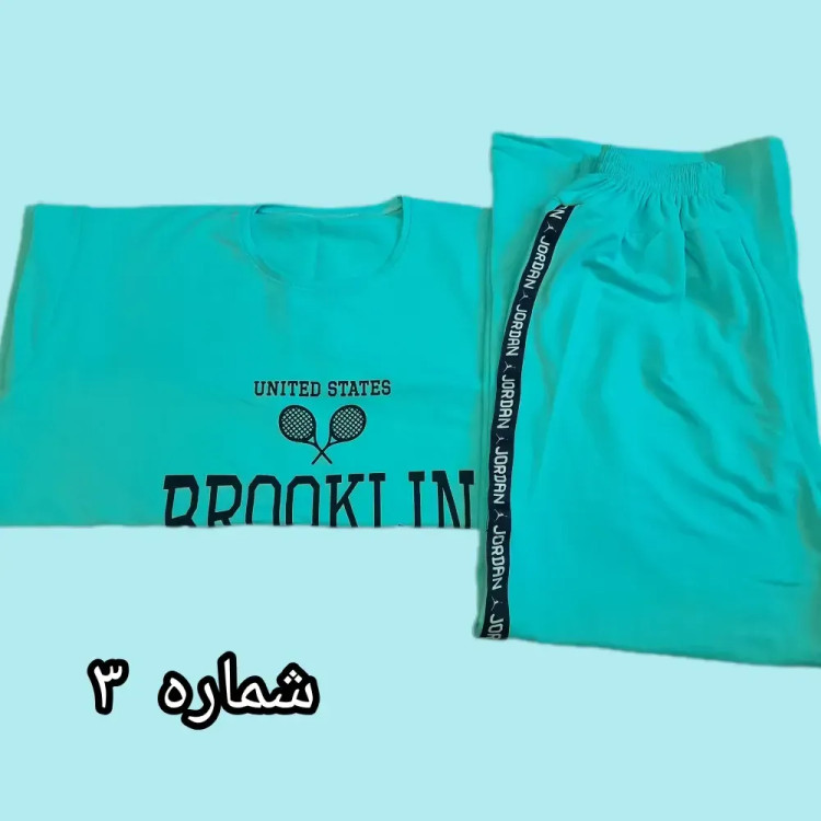 ست تیشرت و شلوار لش طرح تنیسی قواره دار جنس سوپر پنبه (2)
